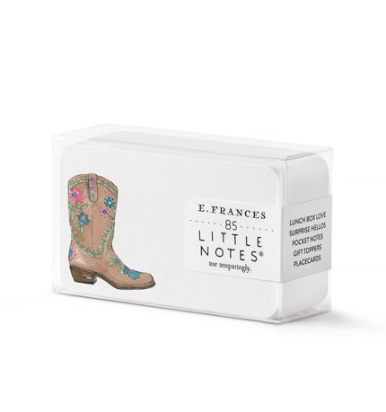 Little Notes Boxed Set of 85 Mini Note Cards cowboy boots