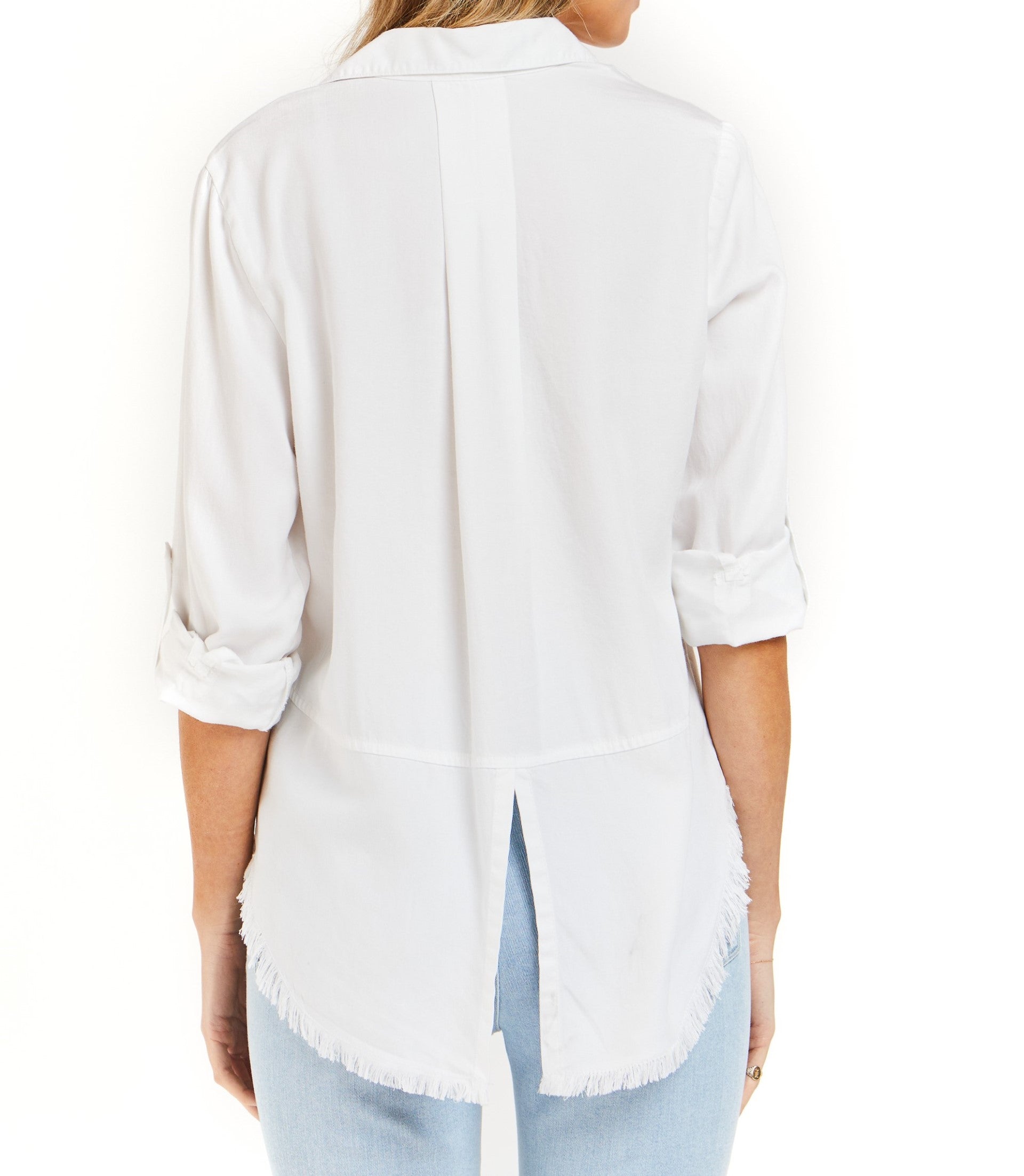 Riley Button Down Shirt | White back