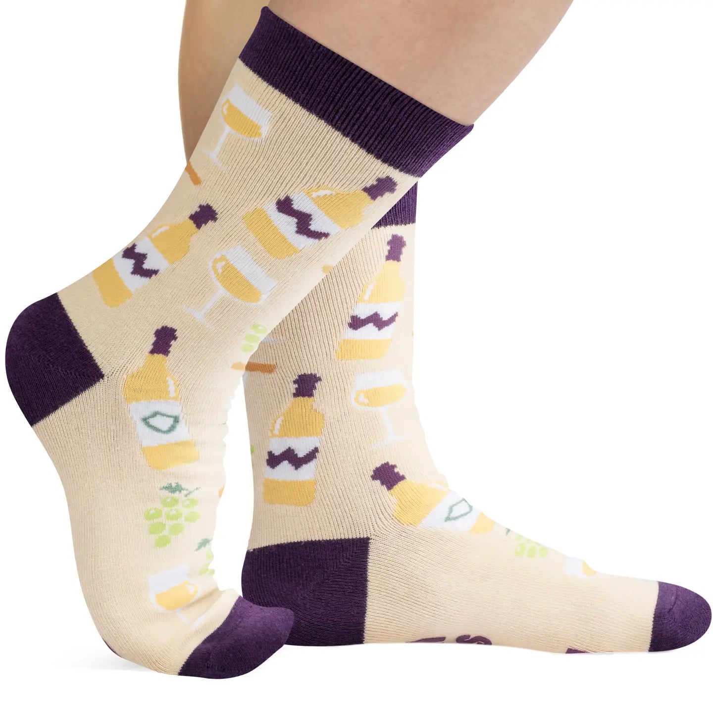 Fun Saying Socks Bring me wine side