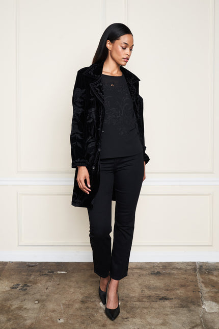 LADIES' LONG COAT W/ EMBROIDERY