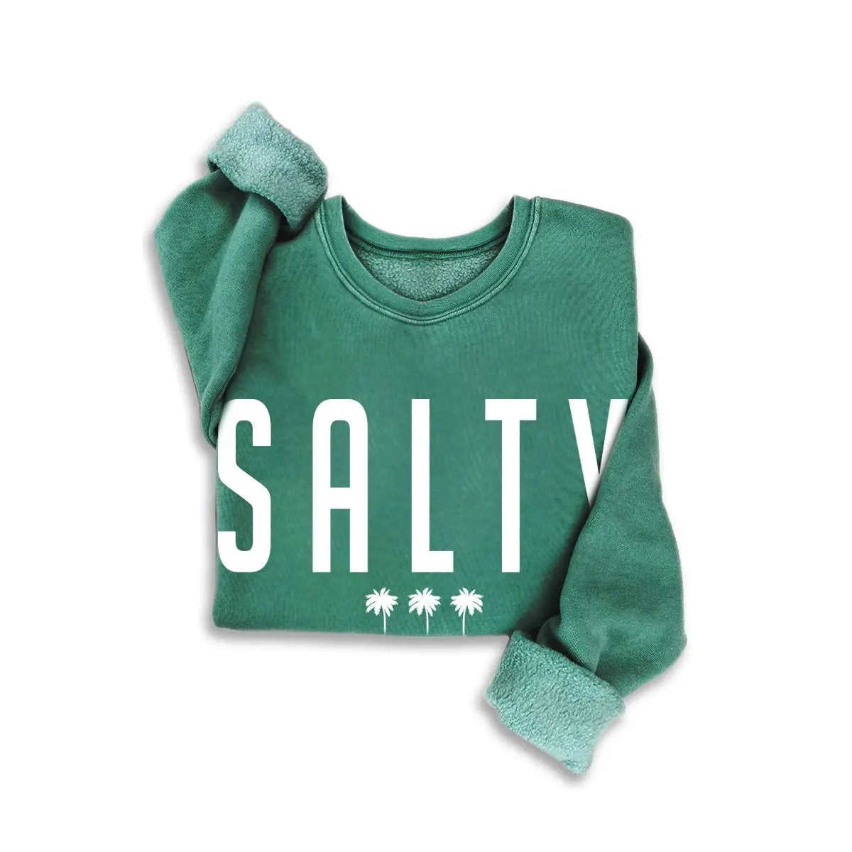 SALTY - GRAPHIC CREW SWEATSHIRT, mineral dusty green-front