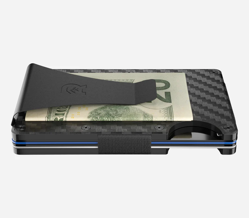 Ridge Wallet | Carbon Fiber 3K - Money Clip profile