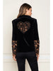 VELVET BLAZER with VELVET CUTWORK