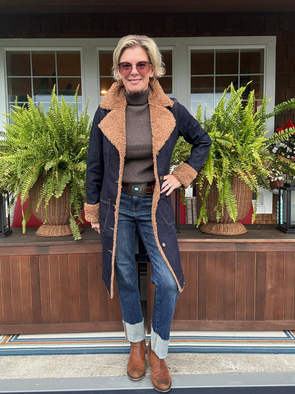 Gwen Sherpa Trimmed Jacket
