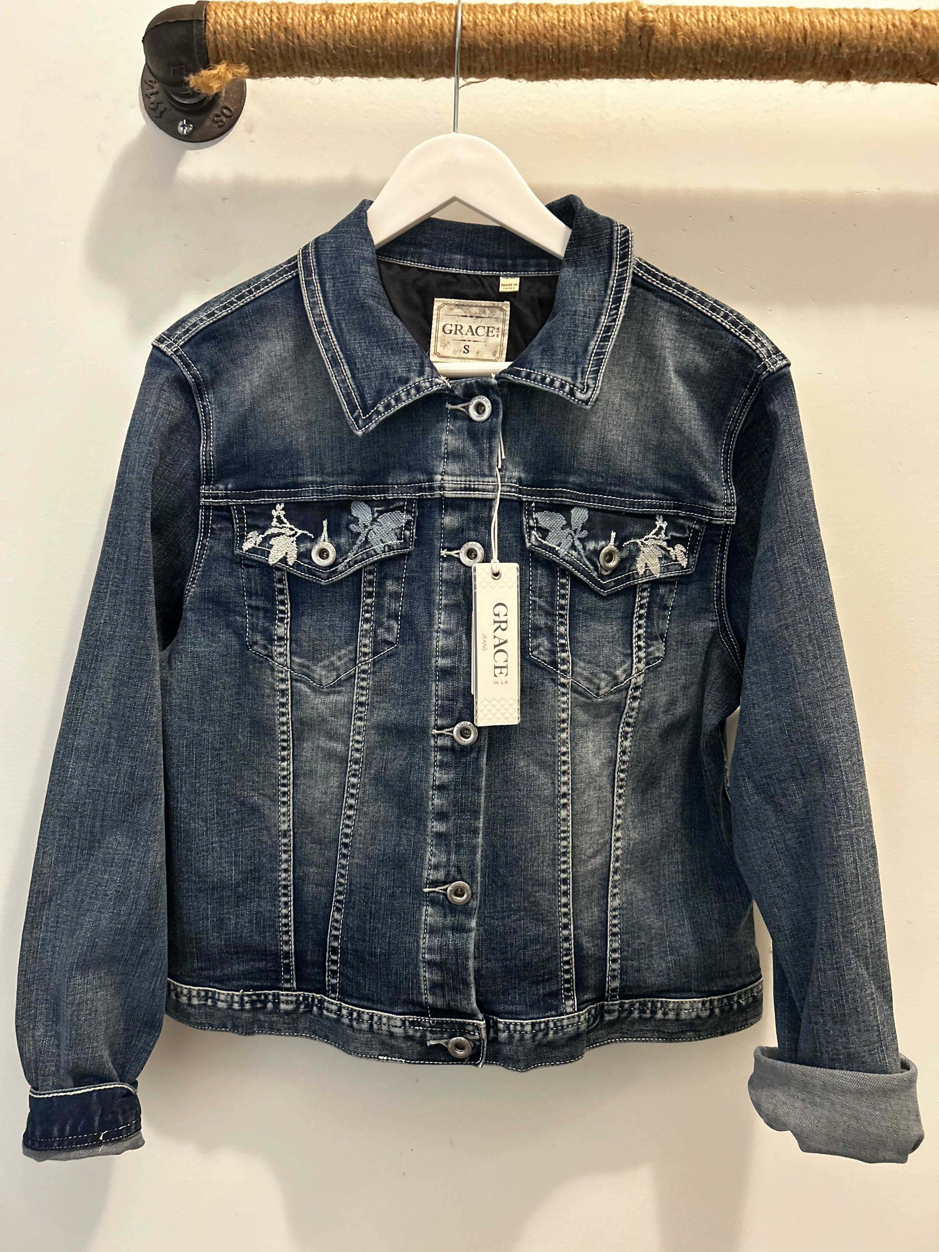  Cross-Stitch Denim Jacket front