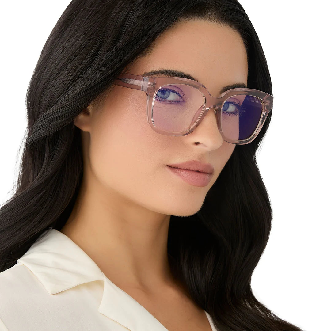 Ava Light Pink Crystal + Blue Light Reader