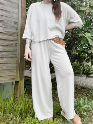 brooke pant and tee styled with bedstu