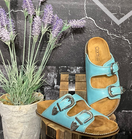 Atta Girl Sandal_Turquoise_Pair