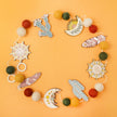Do It Yourself Wood Garland  boho colored in
