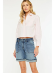 Bermuda Mid Rise Denim Short front