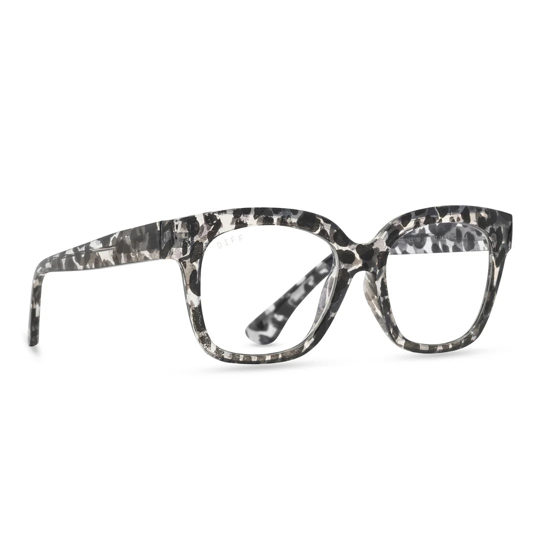 Ava Clear Leopard Blue Light Reader