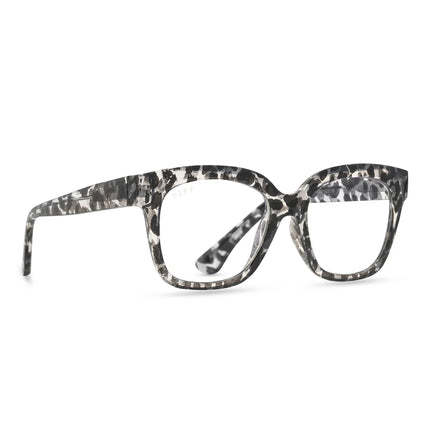 Ava Clear Leopard Blue Light Reader