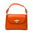 Callie Italian Leather Mini Handbag orange