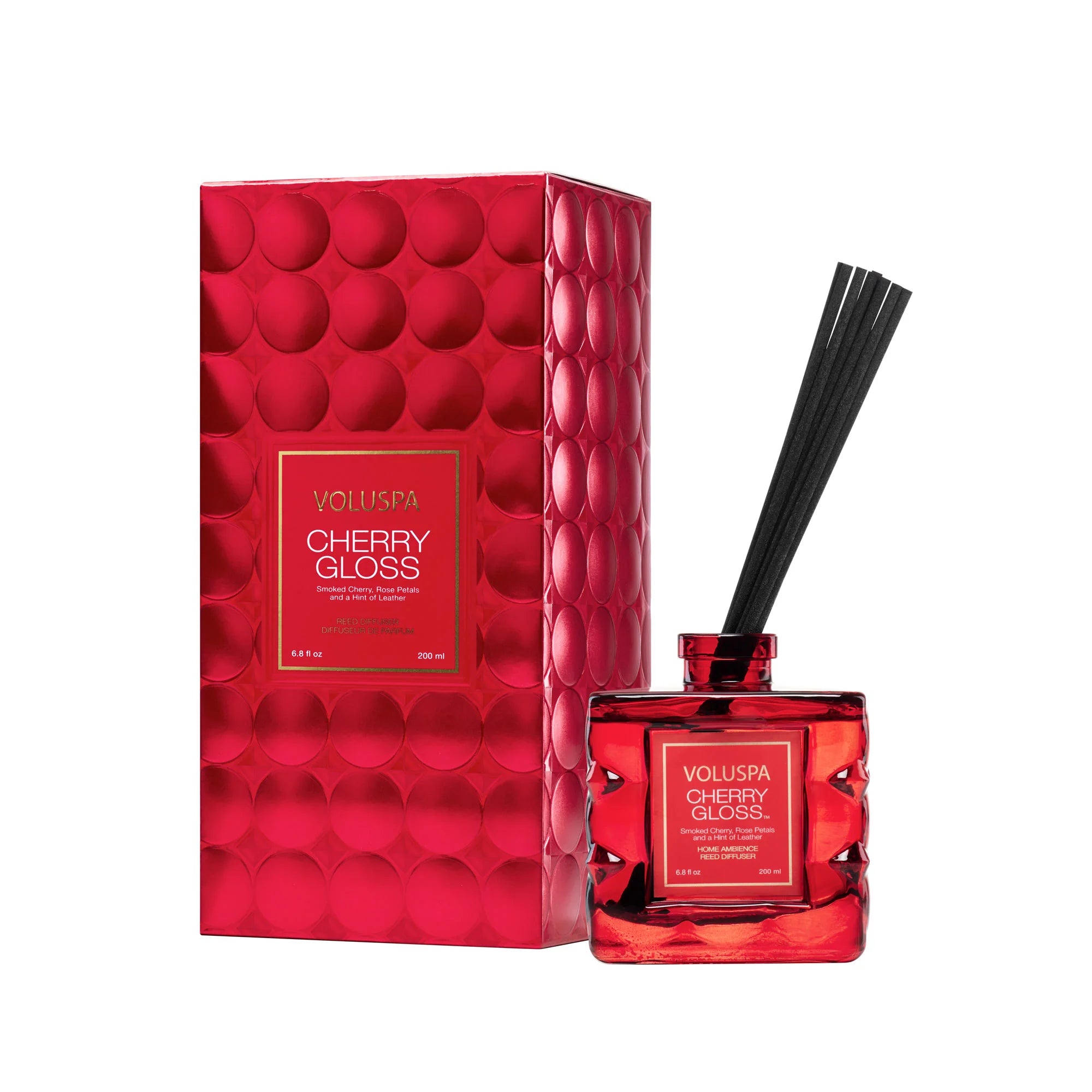 Cherry Gloss 200 ML Reed Diffuser packaging