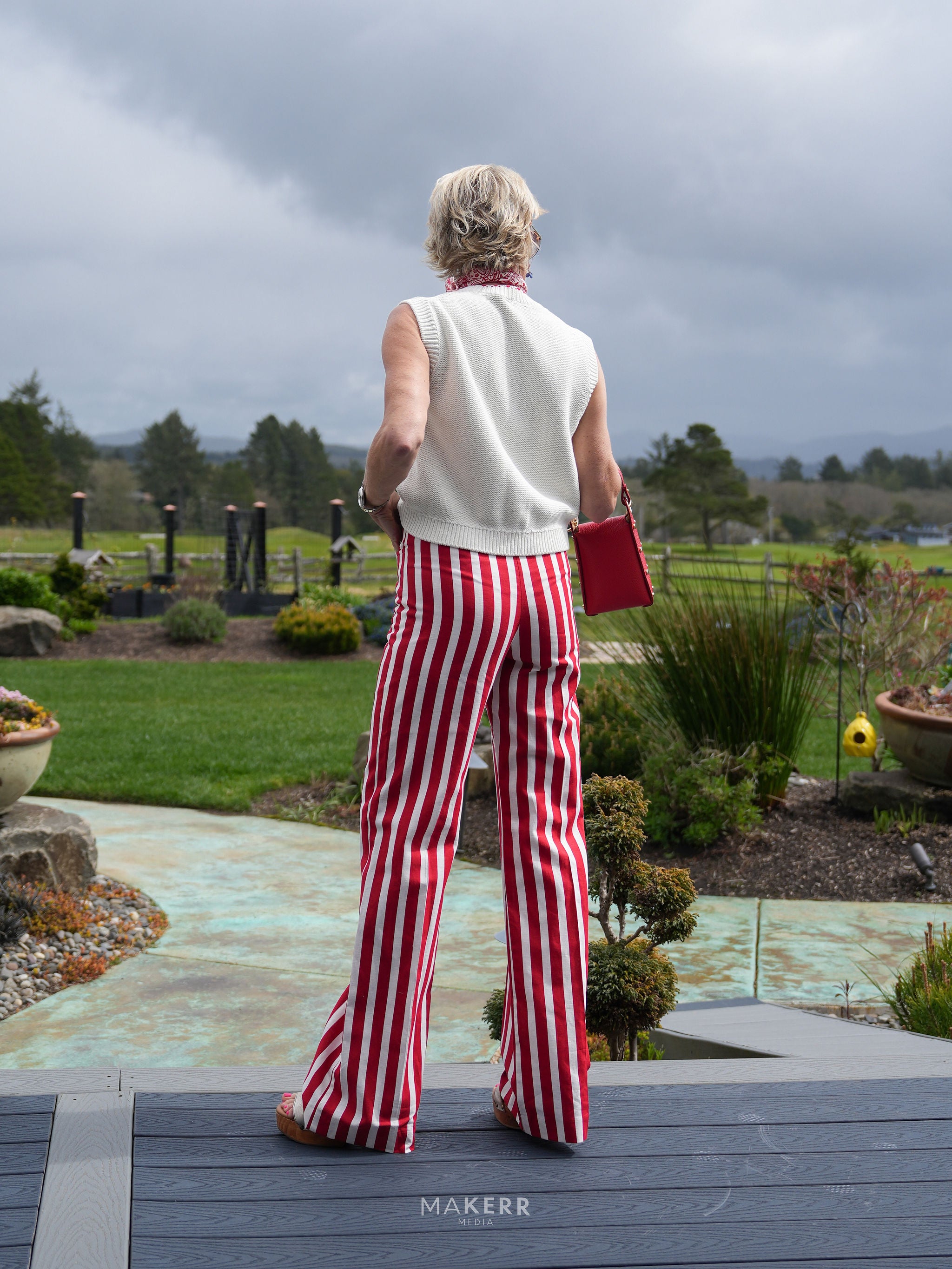 Prosper Trousers red striped pant