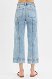Donna High Rise Seam Straight Denim back