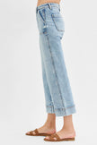 Donna High Rise Seam Straight Denim side