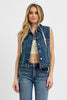 Dusty Denim W Removable Hood Vest front