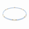 Erin Gray Gameday Waterproof Pearl Bracelet Pearl Light Blue and Gold