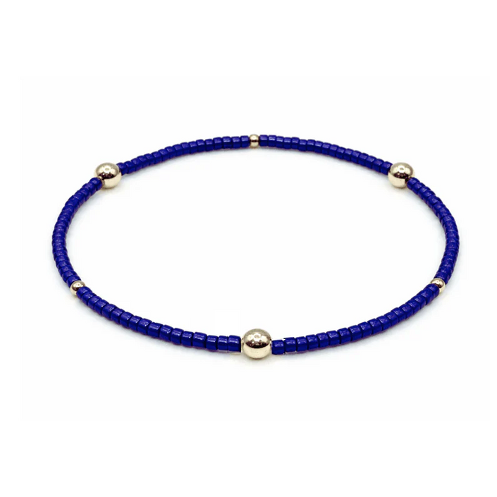 Erin Gray Waterproof Game Day Bracelet Blue and Gold