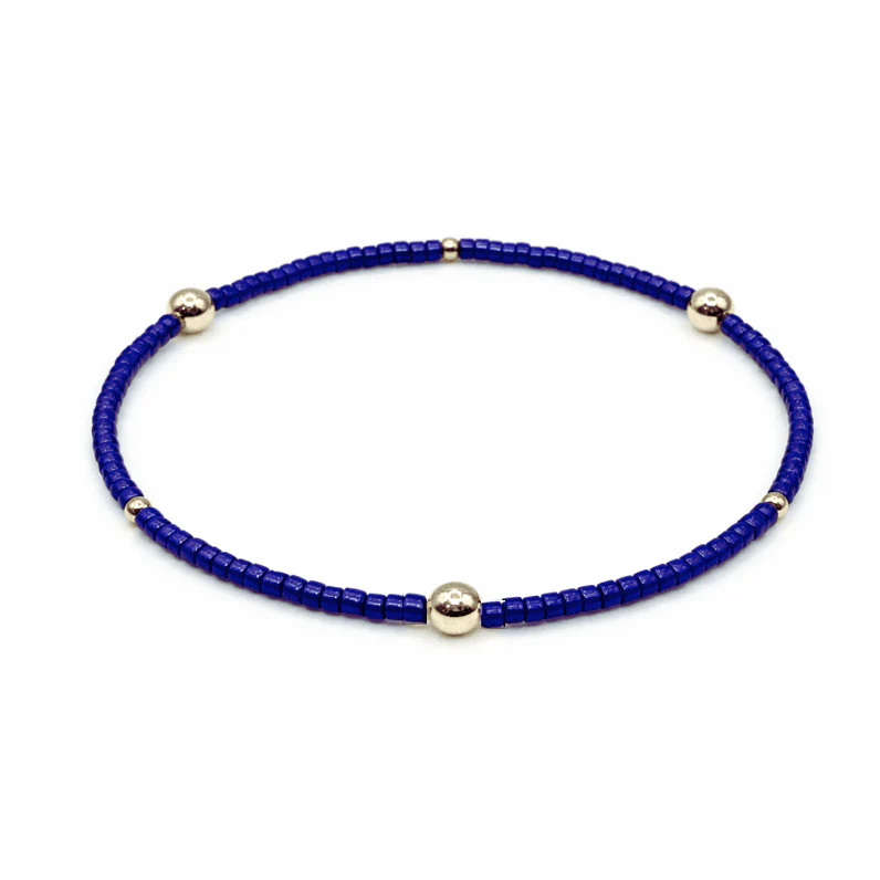 Erin Gray Waterproof Game Day Bracelet Blue and Gold