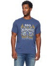 BBQ And  Bluegrass SS TEE Heather navy front