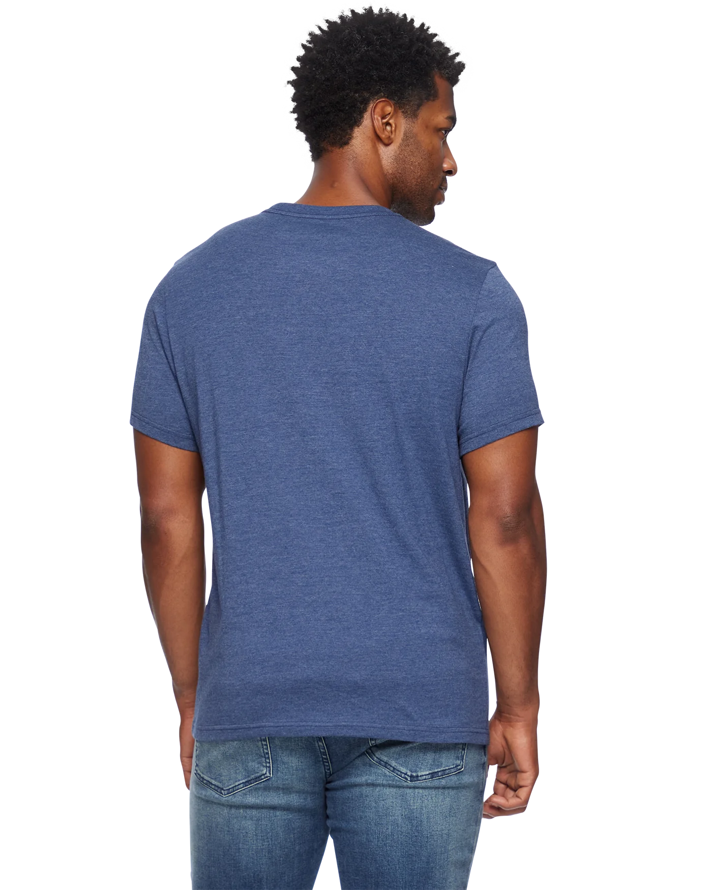 BBQ And  Bluegrass SS TEE Heather Navy back