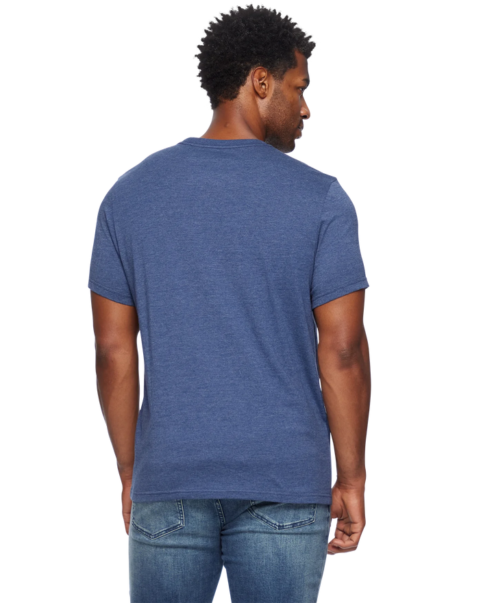 BBQ And  Bluegrass SS TEE Heather Navy back