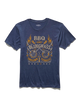 BBQ And  Bluegrass SS TEE Heather Navy Front