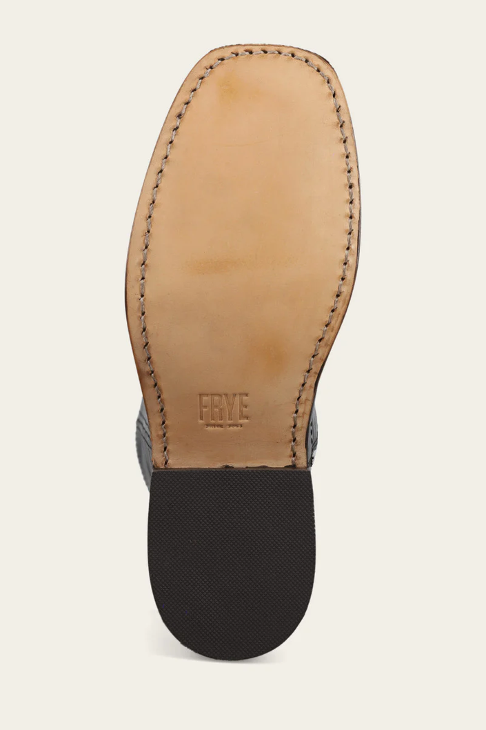 The sole view of a Frye Campus Leather Boot