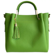 Cyprus Green Gia Italian Leather Bucket Bag