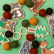 Do It Yourself Wood Garland woodland colored in