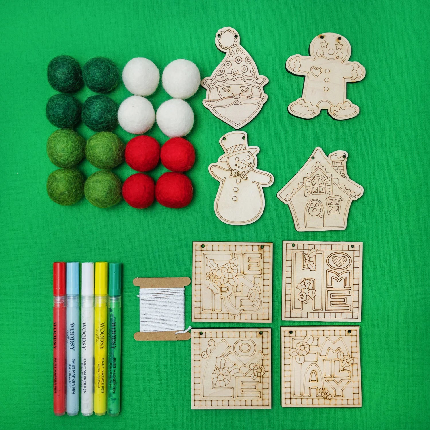 Do It Yourself Wood Garland home for the holidays as it comes