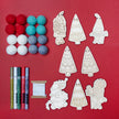 Do It Yourself Wood Garland gnome as it comes
