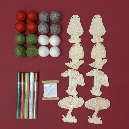 Do It Yourself Wood Garland mushroom as it comes
