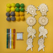 Do It Yourself Wood Garland sunflower how it comes
