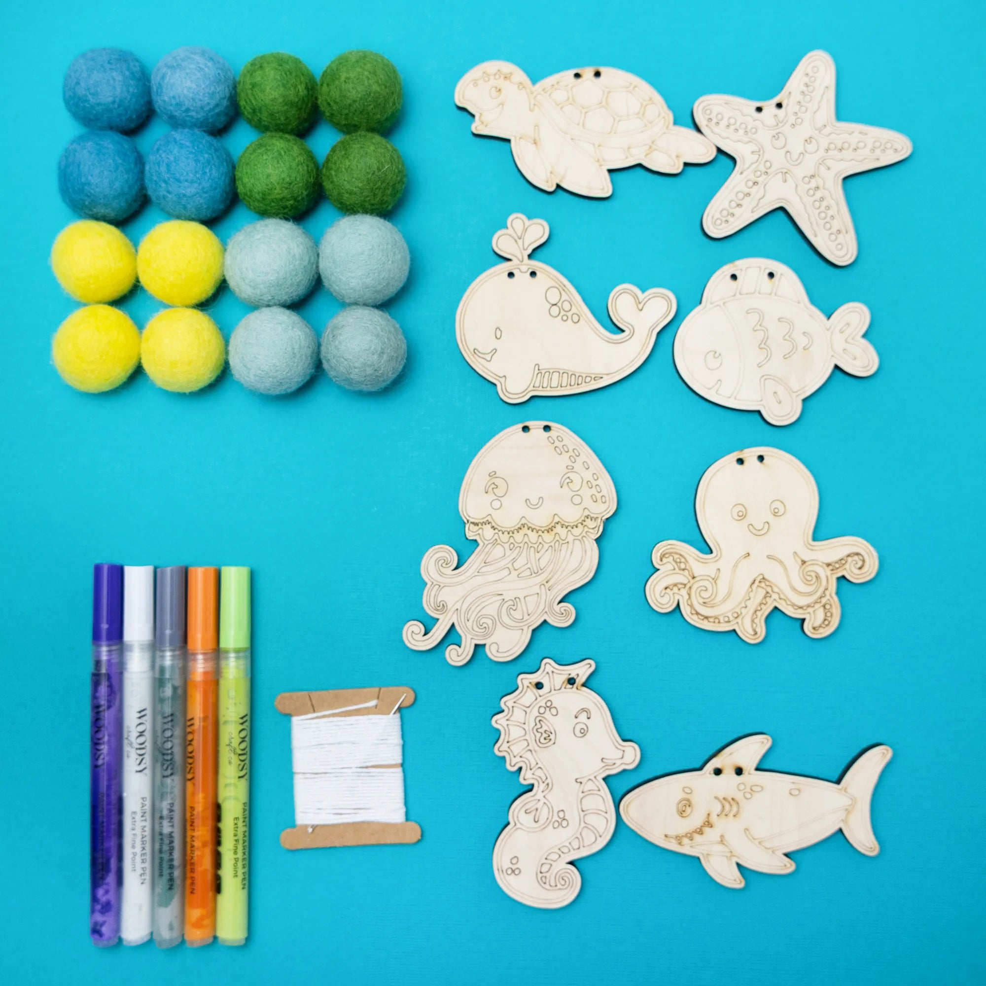 Do It Yourself Wood Garland under the sea as it comes