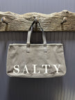 Face to Face Grey Canvas Tote - Salty front