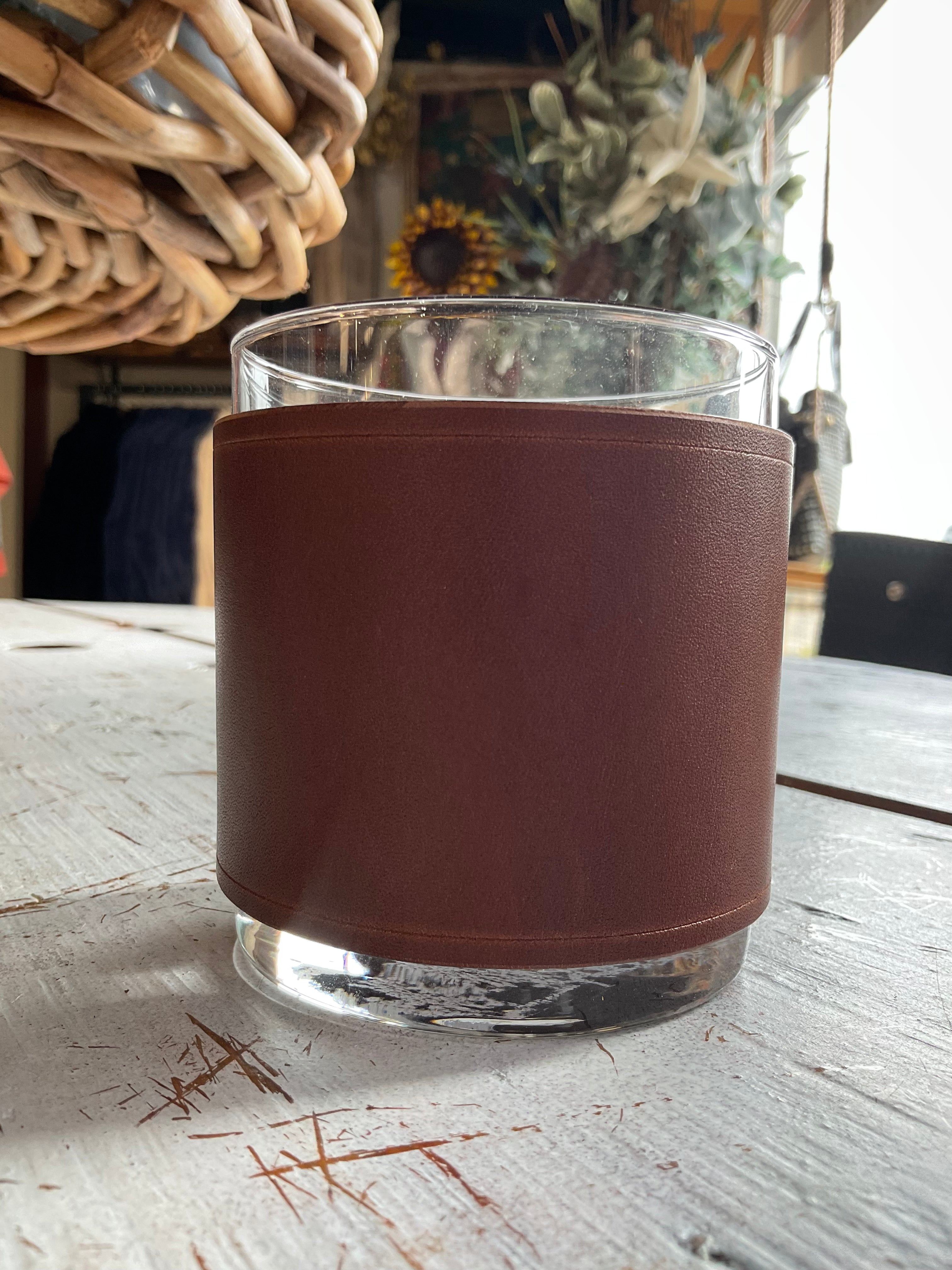 Leather Wrapped Whiskey Glass