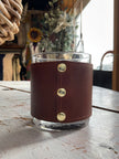 Leather Wrapped Whiskey Glass