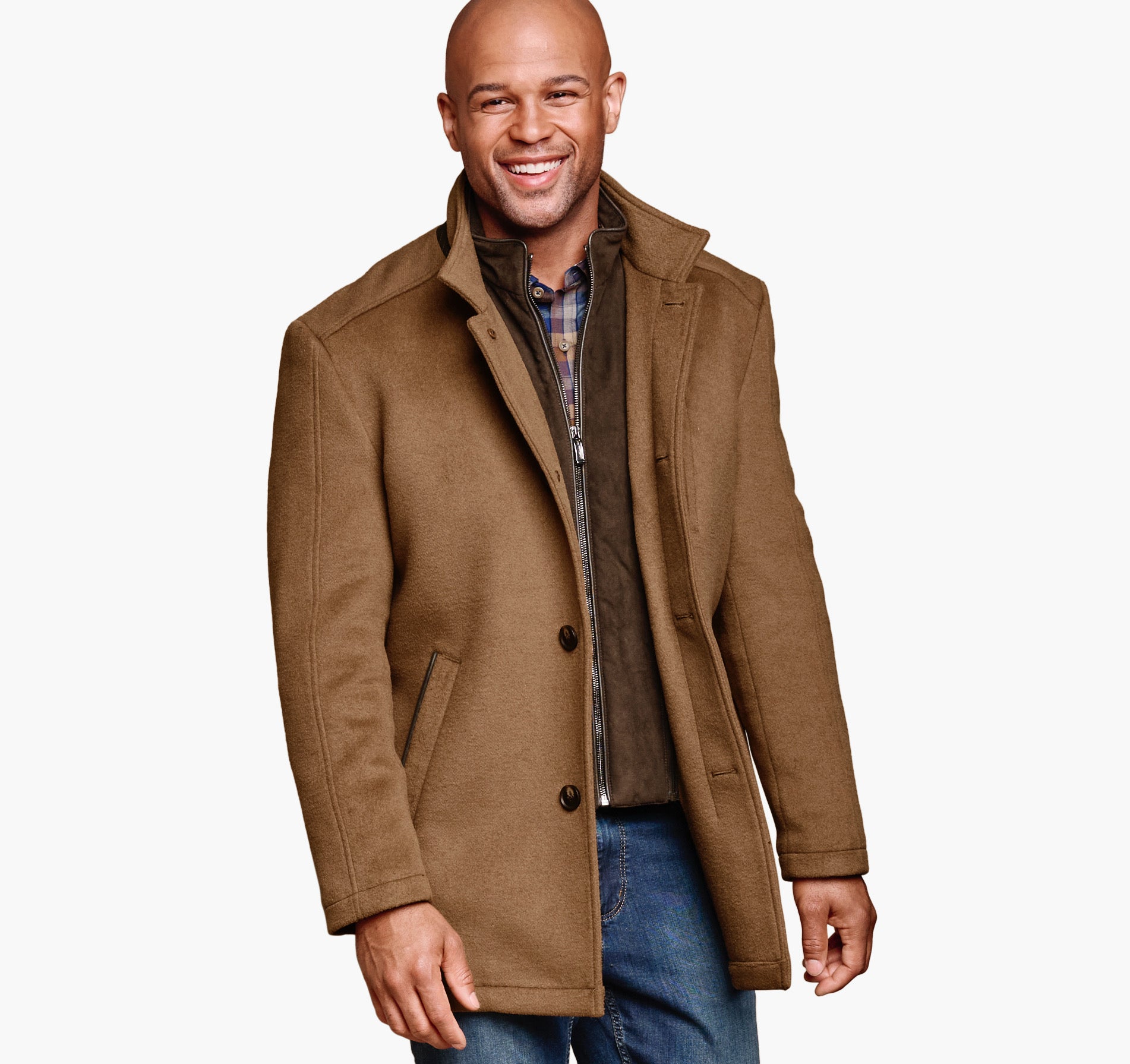 Johnston & Murphy Upton Car Coat whiskey