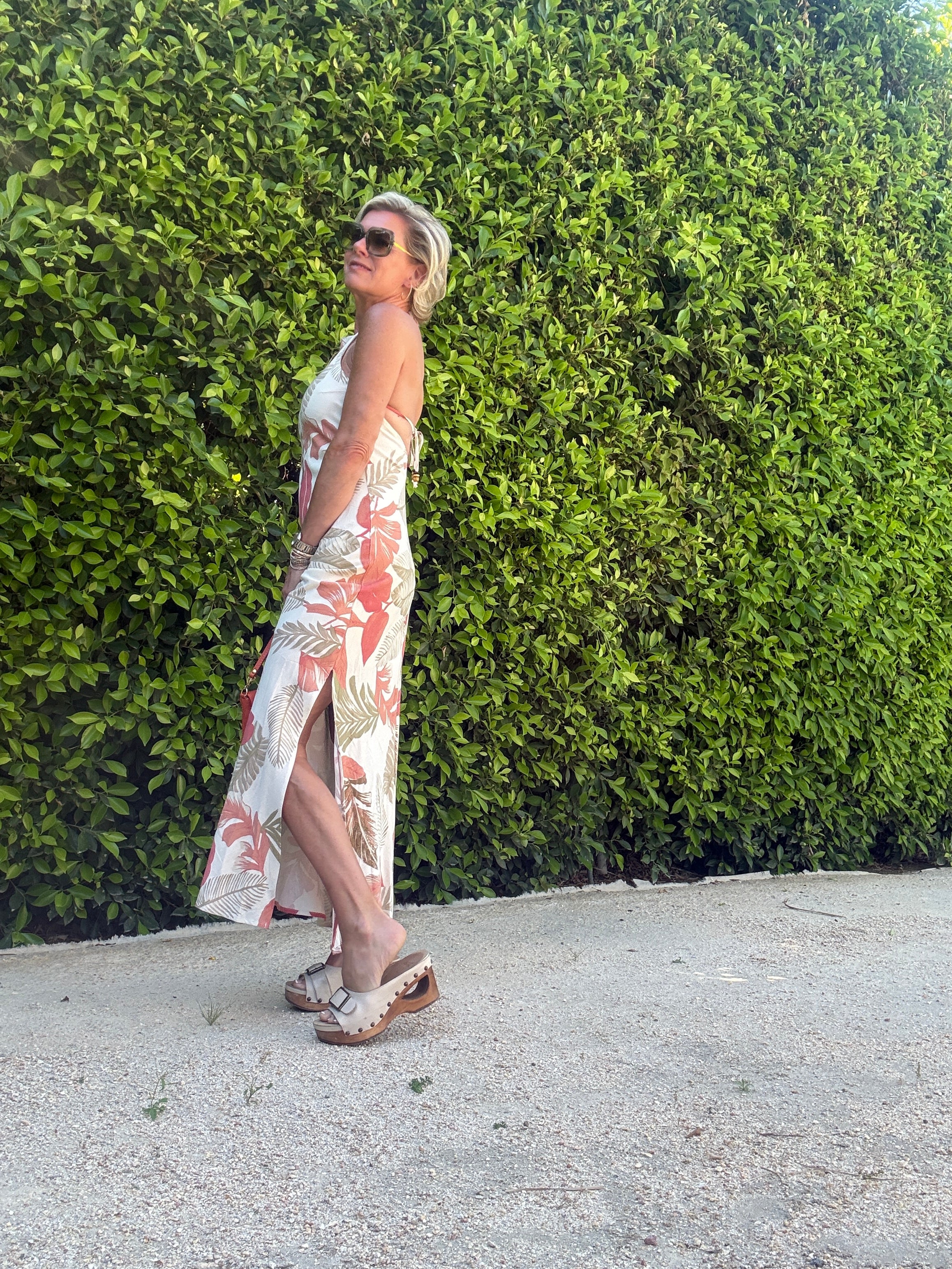 Blush Island Halter Neck Open Back Maxi Dress