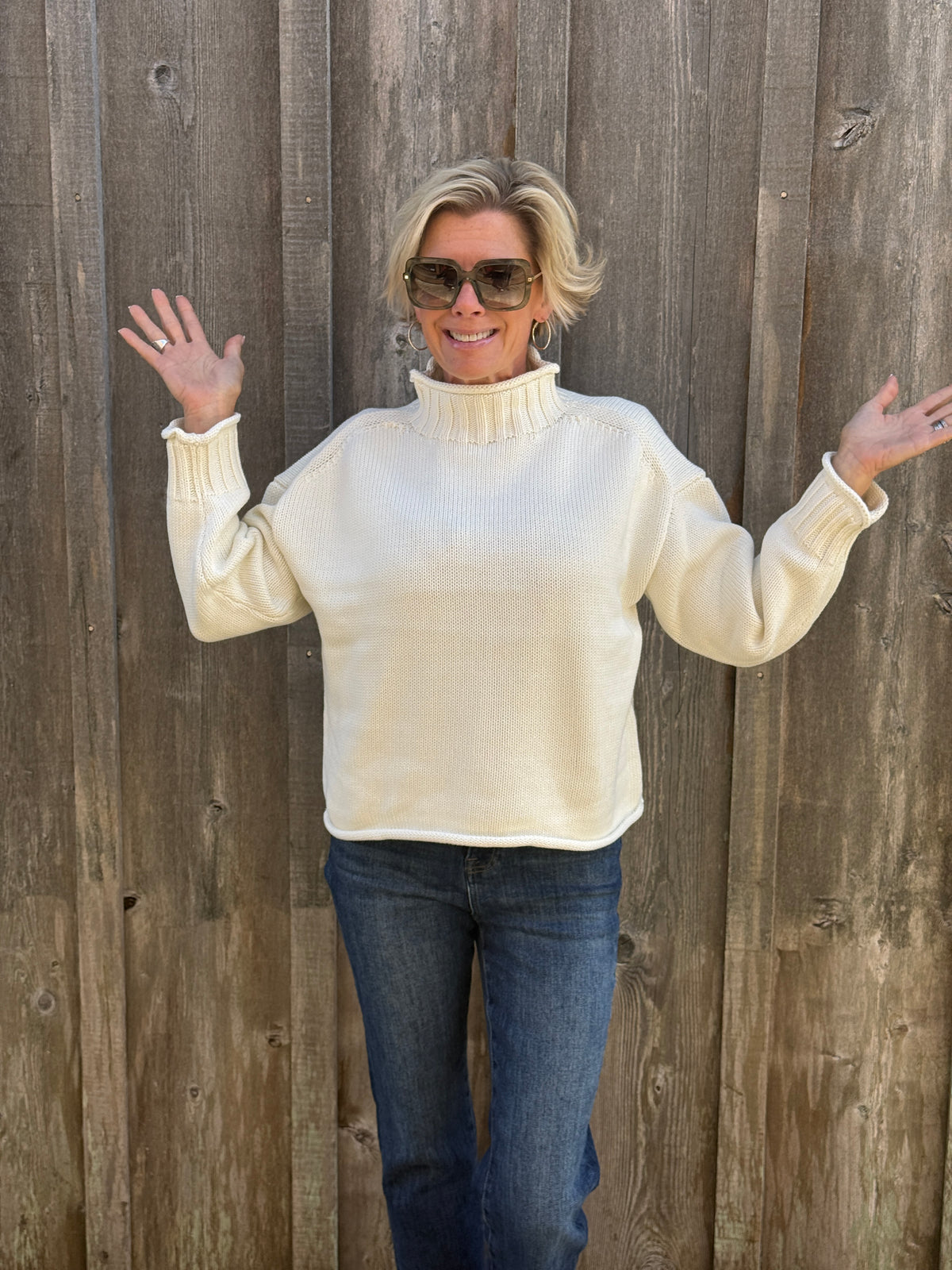 Lucretia Long Sleeve Funnel Neck P