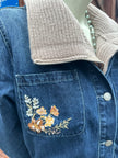Driftwood Shayna Wildflower Denim Jacket pocket detail