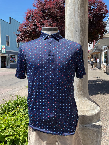 Buxton Ss Star Print Polo