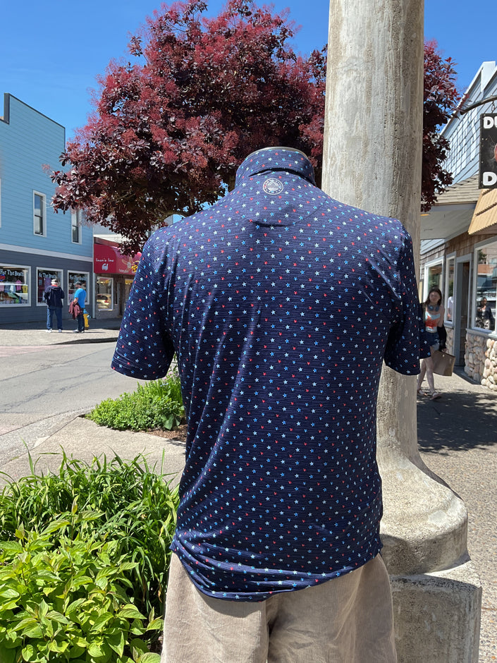 Buxton Ss Star Print Polo