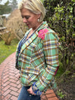 Aratta McQueen Blazer Green Plaid Side