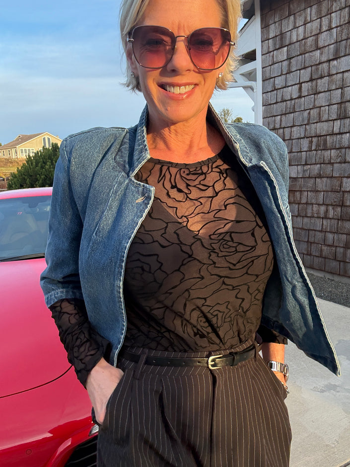 A Denim Crop Jacket