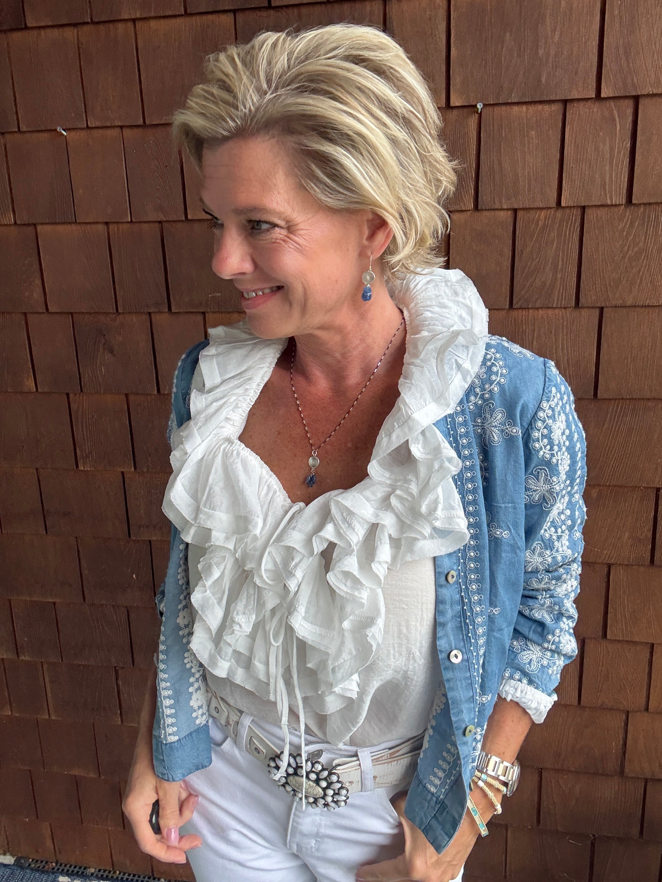 Fiona Floral Embroidery Blouse