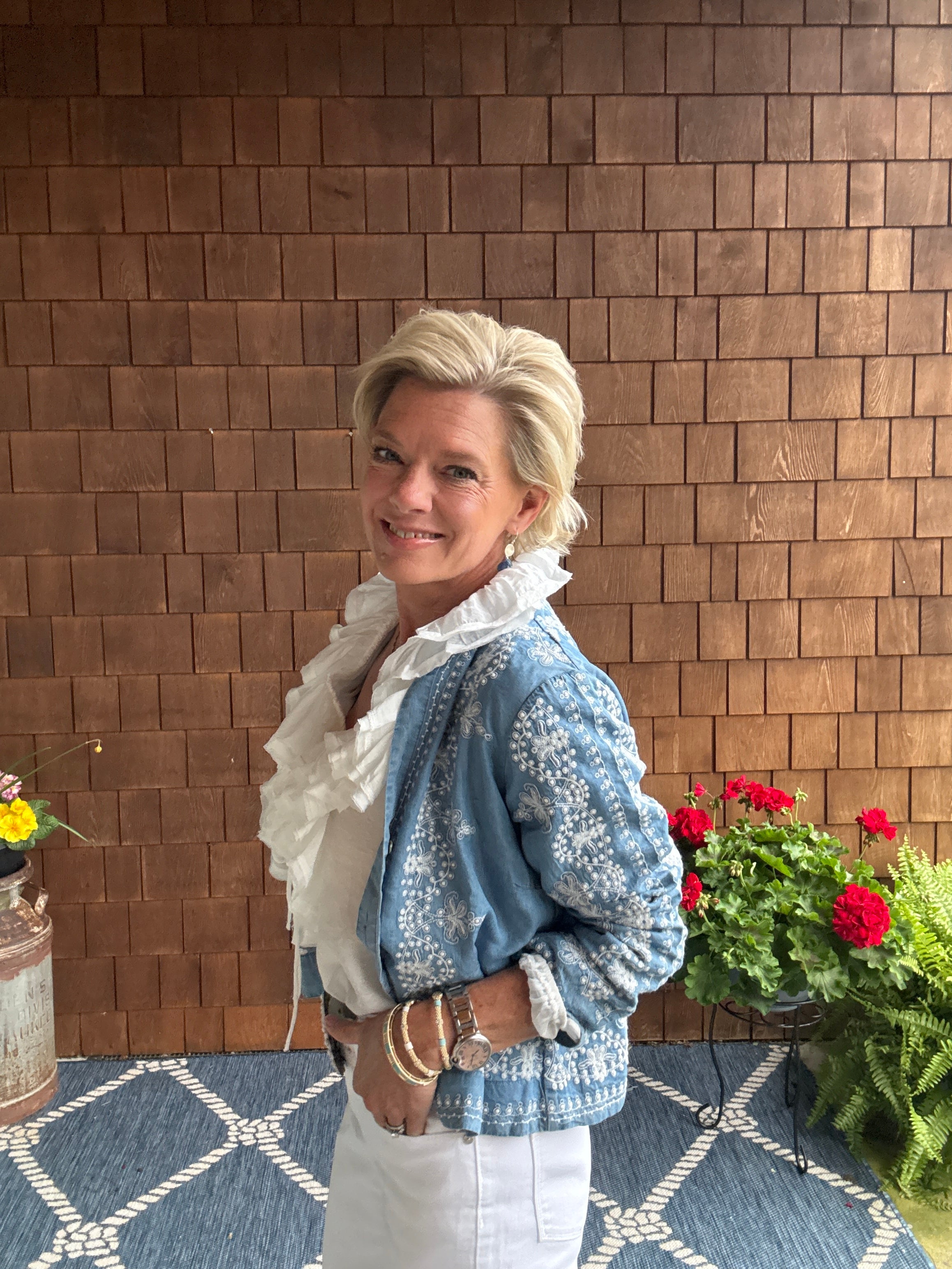 Fiona Floral Embroidery Blouse